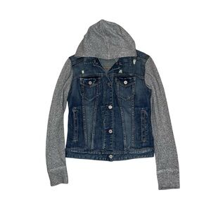 XS Hoodie Denim Jean Jacket